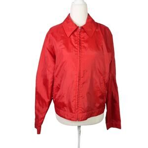Vintage 90s Express red zip front windbreaker jacket M